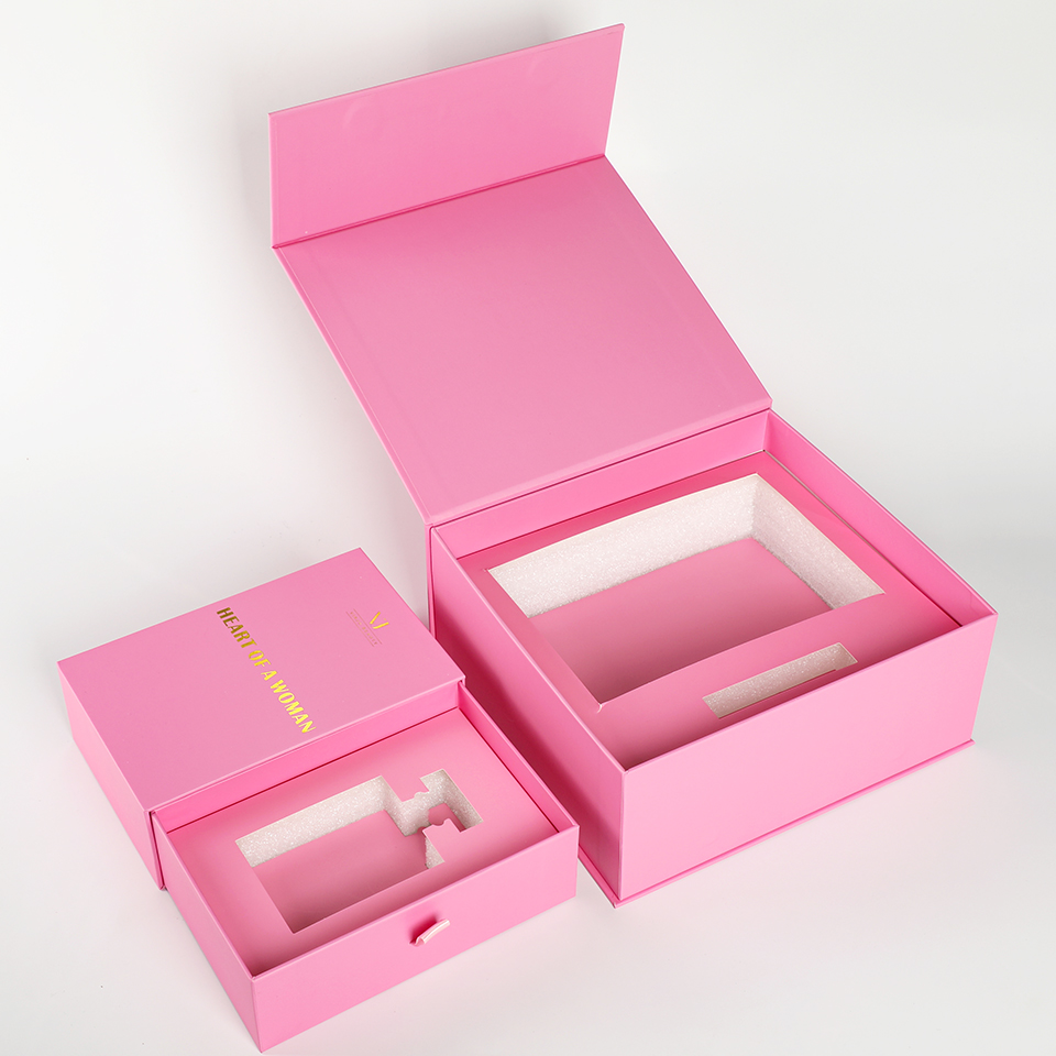 Luxury Skincare Gifts - Luksusowe, różowe pudełko prezentowe na kosmetyki