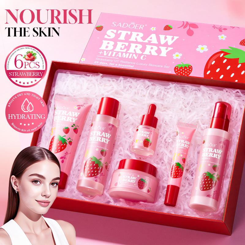 Luxury Skincare Gifts - Luksusowy zestaw do pielęgnacji twarzy Strawberry