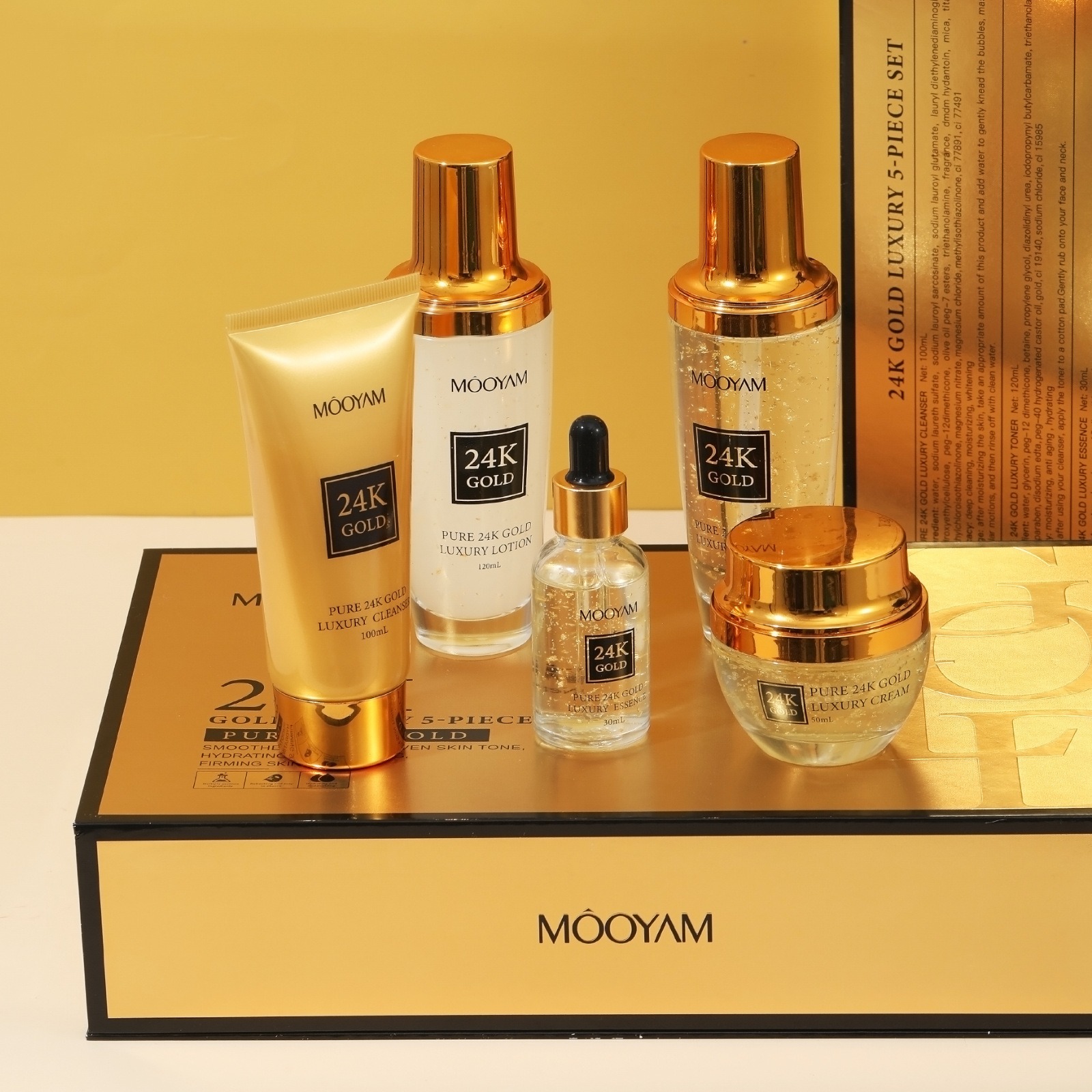 Luxury Skincare Kit - Złoty zestaw 24K LUXURY nawilżający i