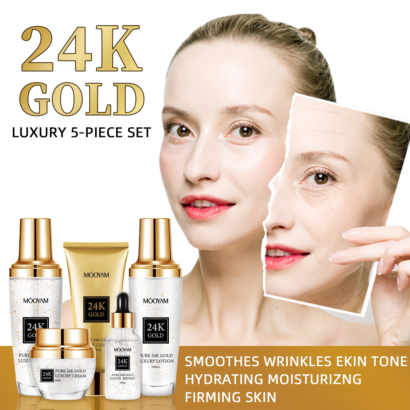 Złoty zestaw 24K LUXURY nawilż – Luxury Skincare Kit recenzja i cena